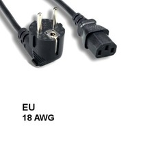10x 6ft EU Europe Power Cord IEC-60320 C13 to 90° Right Angled CEE 7/7 SCHUKO picture