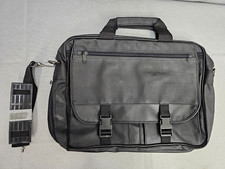 Laptop Messenger Black Vinyl Shoulder Bag New picture