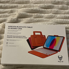Paul B Bluetooth Trackpad Rechargeable Keyboard Folio Case iPad 10th/11th Brown picture