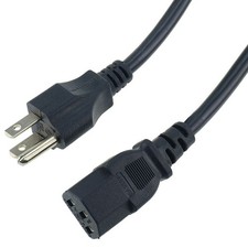 Black Power Cable Copper C13 Power Pord 4ft Computer/Printer/Scanner/Bar Code Ma picture