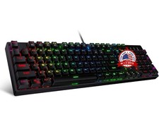 Teclado Mecanico Para Juegos 100% Con Interruptor Rojo, Teclado Con Retroilum... picture