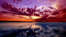 Landscape r sunset beach sunlight clouds sky water Custom Gaming Mat Desk picture