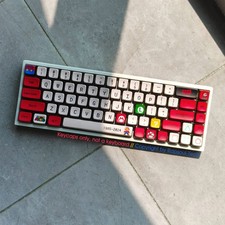 Super Mario Red PBT Keycap Set Shine Through for Cherry MX Mechanical Keyboards picture