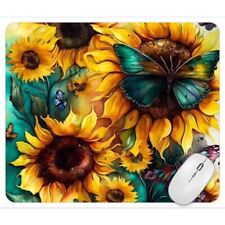 Sunflower Butterfly Computer Non Slip Custom Mouse Pad picture