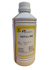 Liter-1000ml Yellow Bulk Refill Ink for all HP, Epson, Brother, Canon Printers picture