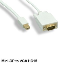 KNTK 6ft Mini DisplayPort to VGA Cable 32 AWG Gold-plated MiniDP to HD15 Cord picture