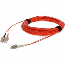 AddOn 25m SC to LC Orange OM1 Duplex OFNR (Riser-Rated) MMF (Multi Mode) Fiber picture