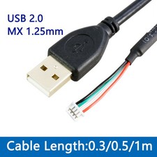 USB 2.0 A Male to MX1.25 4Pin Cable 1.25mm Pitch Shielded Data Cord 0.3/0.5/1m picture