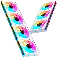 7PCS ARGB Fan- 4 Forward Fans +3 Reverse Fans，28 LED,120mm 4pin PWM Silent Co... picture