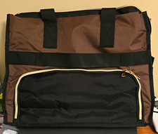 Pasman 15in Shoulder/Messenger Laptop Bag Brown/Black Polyester Padded Strap picture