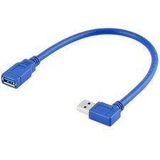 30CM USB 3.0 Right Angle Male to USB 3.0 Female Extension Cable picture