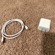 Genuine Apple 20W USB-C Power Adapter With Braided Cable White Open Box picture