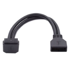 USB 3.0 20Pin 19Pin Motherboard Extension Cable 5Gbps 90 Degree Angled picture