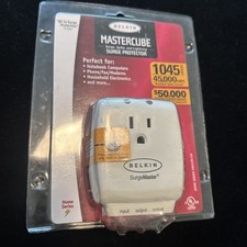 Belkin Mastercube Surge Protector, Model F9H120-CW - Computer, Phone, Fax - NEW picture