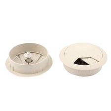 2pcs 50mm Computer Desk Table Plastic Cable Tidy Outlet Port Hole Cover Cap picture