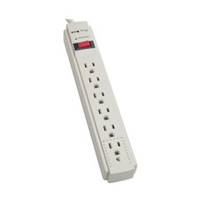 Tripp Lite TLP608 Surge Protector, 120V, 6 Outlet, 8' Cord, White, BRAND NEW picture