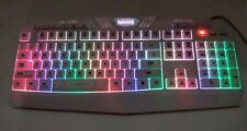 Redragon S101W Wired USB Illuminated Keyboard Only, White, Tested picture