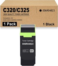 C320 C325 Black Toner Cartridge with Chip – Replacement for Xerox 006R04823 picture
