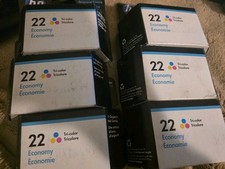 6PK HP 22 Tri-Color Ink Cartridge  Date 05/2022 picture