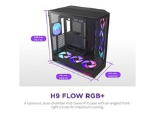 NZXT H9 Flow RGB+ (2025)  Large Dual-Chamber ATX Mid-Tower Airflow PC Case  Incl picture