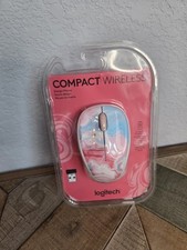 Logitech Compact Wireless Mouse Unused Open box, All Components Pink Swirl picture