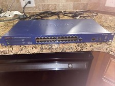 NETGEAR FS726T ProSafe 24 Port 10/100 Smart Switch with 2 Gigabit Ports Used picture