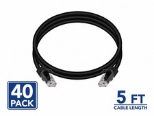 40 Pack Monoprice Cat6 Ethernet Patch Cables FLEXboot Snagless RJ45 NEW 40x picture
