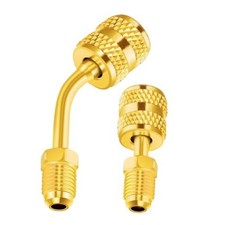 Zoizocp R410A Adapter 5/16 inches SAE Female to 1/4 1 Straight + 1 Angled picture