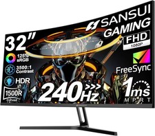 32 Inch Curved 1500R Gaming Monitor 240Hz 1080P 1ms HDR FreeSync VESA picture