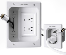 In Wall Cable Management Kit with USB C and USB Ports, 6 Inch Power Cables picture