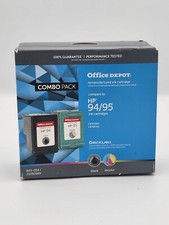 HP 94/95 Ink Cartridges Office Depot Tri-Color Black Combo Packs picture