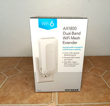 NETGEAR AX1800 Wi-Fi 6 Mesh Wall Plug Range Extender EAX15-100NAS picture