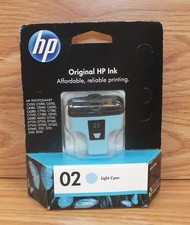 Genuine HP (02) Light Cyan Photo Smart Ink Cartridge Sealed in Package *EXPIRED* picture