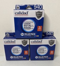 3 x Canon 651XL 650XL Compatible Black Colours Ink Cartridge Calidad VPH2 940 picture