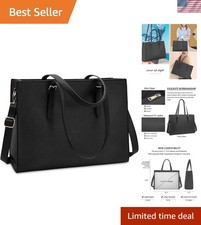 Sophisticated 3-Way Carrying Laptop Bag in Waterproof  Leather - Ideal Gift picture