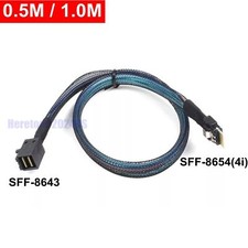 PCIE 4.0 Slimline SAS SFF-8654 Cable 4i to Mini SAS HD SFF-8643 Adapter Cable US picture