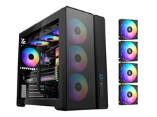 SAMA S50 ATX Mid Tower Case with 4 ARGB PWM Fans&Hub,PPLP A+ High Airflow picture