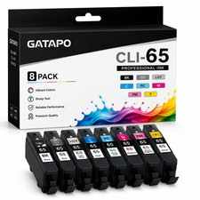 CLI-65 CLI 65 Ink Cartridges High Yield (8-Pack,1BK 1GY 1LGY 1C 1PC 1M 1PM 1Y) picture