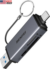 SD Card Reader, USB C to SD Micro SD Card Memory Card Adapter Dual Slot Compatib picture