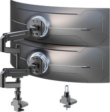 Dual Monitor-Arm Heavy-Duty for 17-49-inch Screens - Premium Vertical Stacked picture