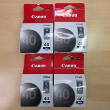 Lot of 4 Canon PG-40 Black Ink Cartridge PIXMA OEM Sealed Genuine NIB picture