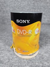 SONY DVD-R 100 Pack 120 Minutes 4.7 GB 1-16x Blank Media Disc New (Seal Broke) picture
