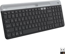 LOGITECH MULTI-DEVICE SLIM WIRELESS KEYBOARD, BLUETOOT/RECEIVER  - GRAPHITE picture