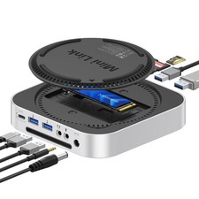 MiniLink Mac mini M4 USB Hub Compatibility with NVME/SATA M.2 SSD Enclosure, ... picture