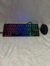Skytech Gaming Keyboard & Mouse Combo RGB Rainbow K-870+M-1000 Backlit Setup picture