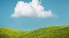 Landscape grass mountains clouds hills Custom Gaming Mat Desk picture