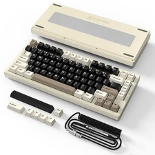 ATTACK SHARK X75-QMK Wireless Mechanical Gaming Keyboard - CNC Aluminum Alloy... picture