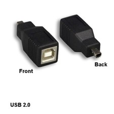 [10X] USB 2.0 Type B Female to Mini B 4Pin Male Adapter for Camera PDA MP3 HDD picture