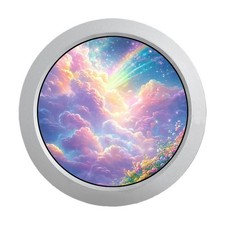 3.4inch 4inch  Circular LCD Monitor Black Silver aluminum alloy case Round LCD picture