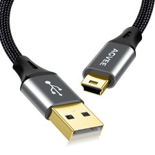 AGVEE 2 Pack 10ft Mini USB Cable, Braided Durable USB-A 10ft+10ft, Dark Gray  picture